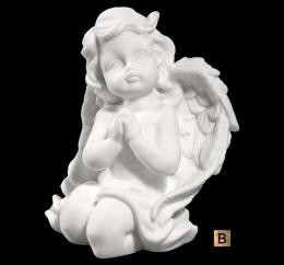 SYNTHETIC MARBLE KNEELING ANGEL LEATHER FINISH